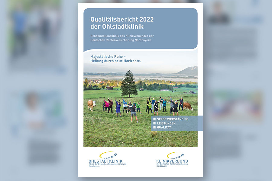 Coverbild des Qualitätsberichts der Ohlstadtklinik 2021.